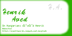 henrik aved business card